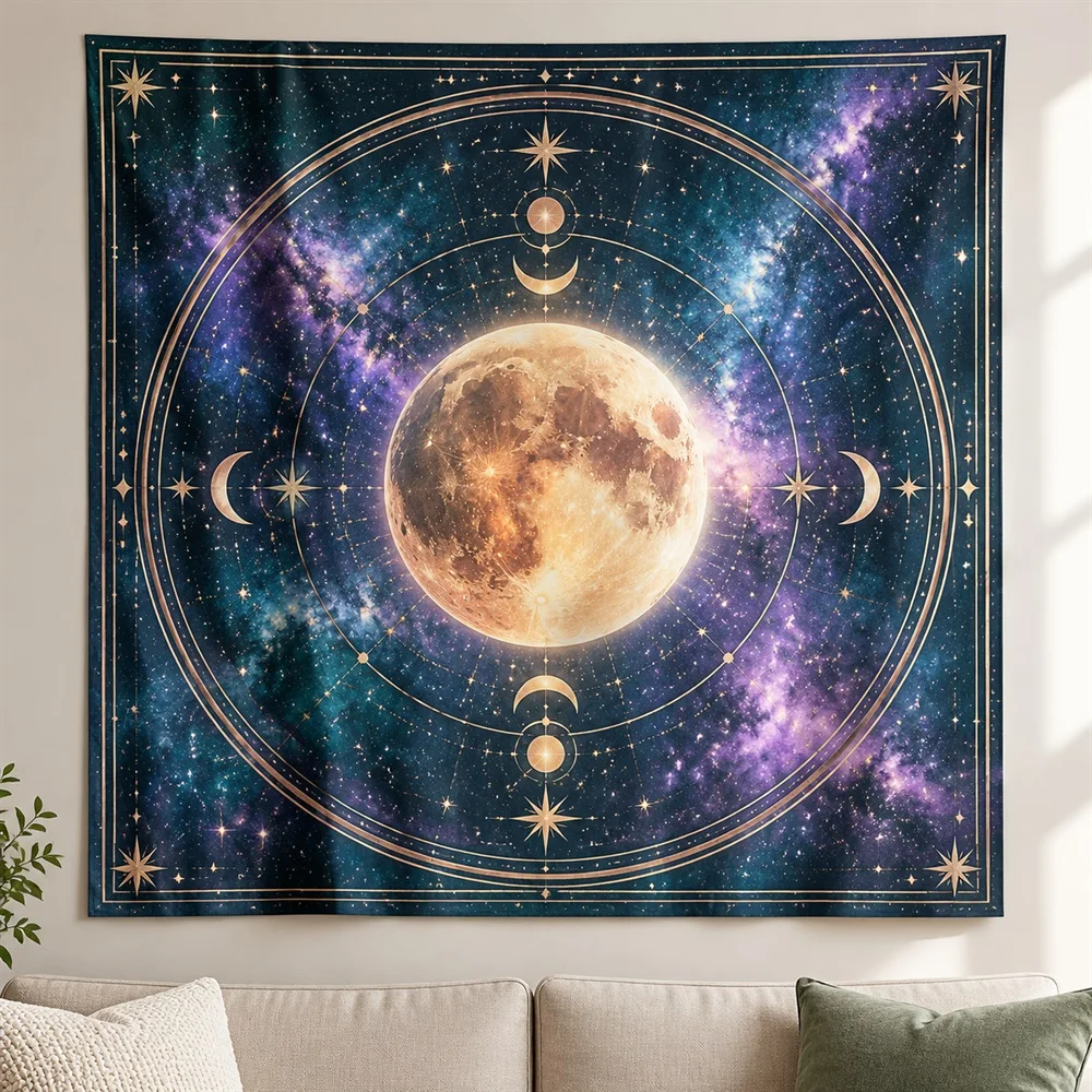 VIKAMA Milky Way Galaxy Tapestry Wall Hanging, Galaxy Aesthetic Room Decor Wall Art Tapestries for Bedroom Living Room Office