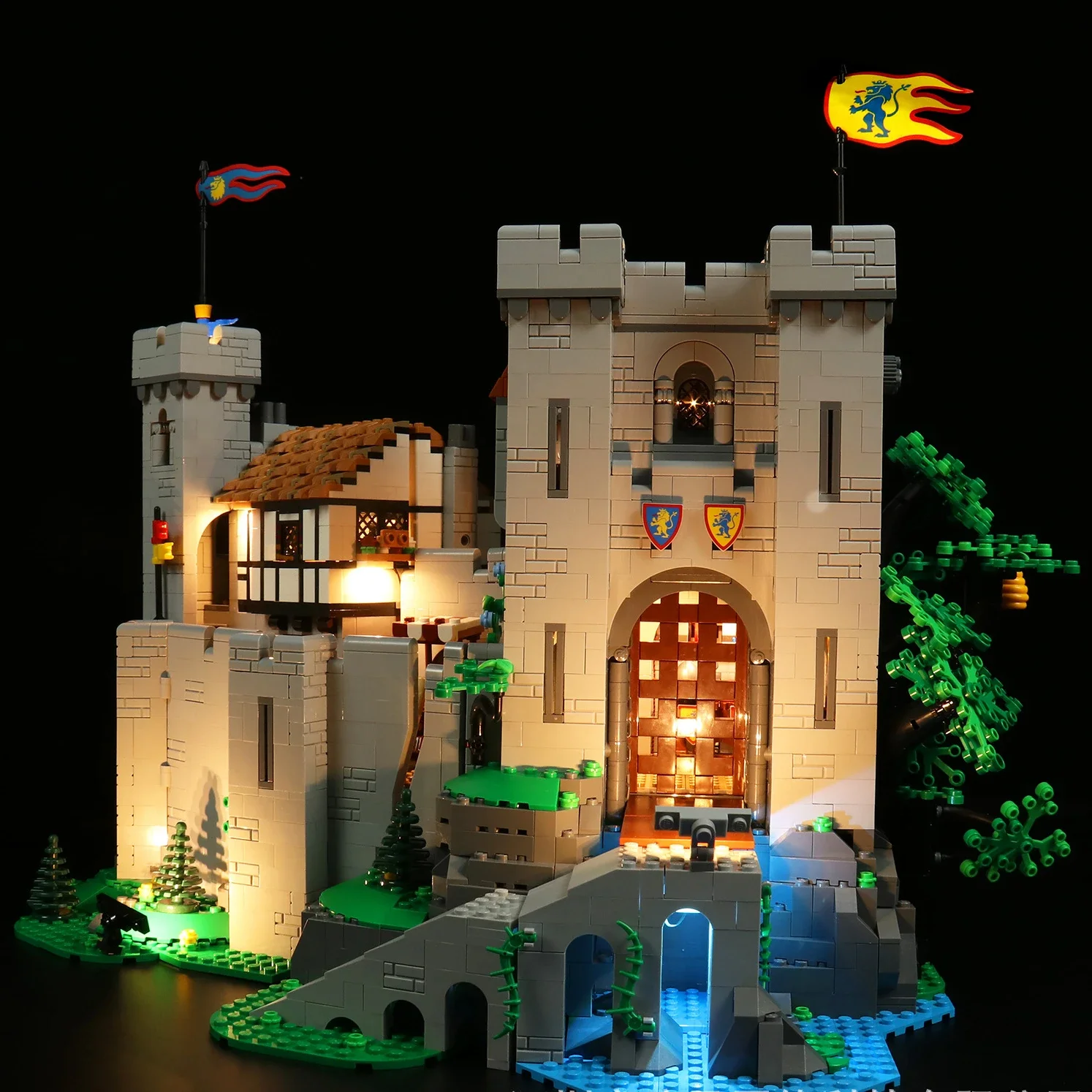 No Building Blocks Lamp Lighting for Lion Knights' Castle 10305 DIY Toys Gift Only Lighting Set