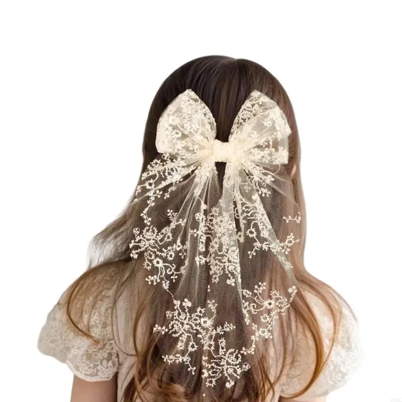 

39BC Stylish Elegant Hairpin Fashionable New Year Headwear Bunches Clip Oversized Bowknot Hair Clip Photo Props
