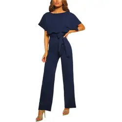 Business Ladies Jumpsuit  Tight Waist Elegant Women Romper  Ladies Tight Waist Slim Jumpsuit