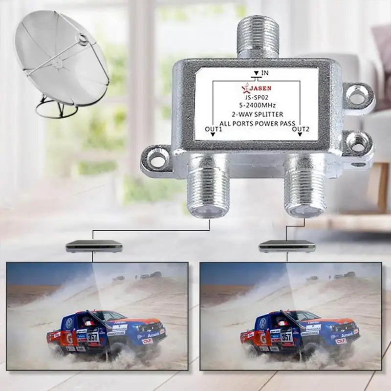 2 In 1 Dual-use 2 Way Port TV Signal Satellite Sat Coaxial Diplexer Combiner Splitter Combiners Cable Switch Switcher Practical