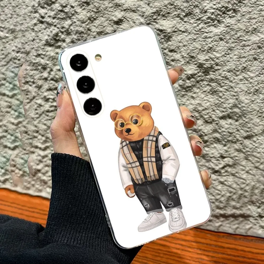 B-Baron F-Filou Bear  Phone Case For Samsung Galaxy A71,70,52,40,51,31,A50,21S,30S,Note20ultra Transparent soft Cover