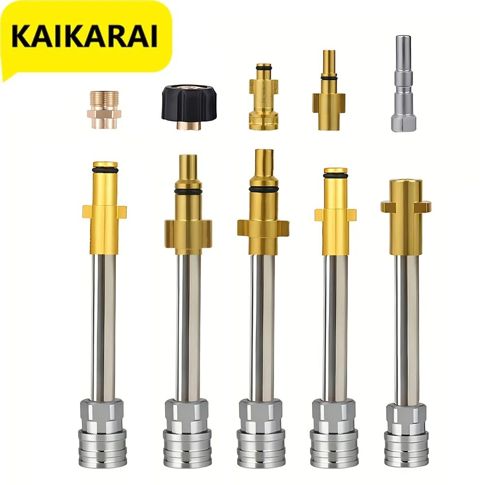 Pressure Washer Quick Connector 1/4 Stainless Steel Adapter To Washer Gun Nozzle Foam lance Fitting For Karcher Bosch Lavor