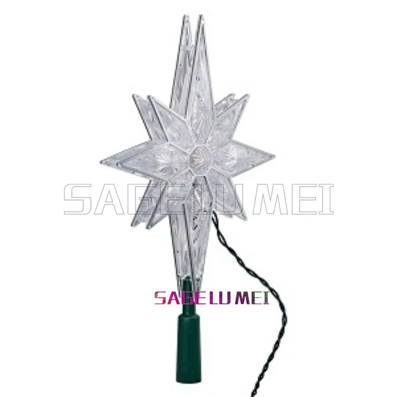 Octagonal Star Christmas Tree Top Smart Christmas Tree Topper Star DIY Music Sync Voice Remote APP Decor Holiday Xmas Tree Light