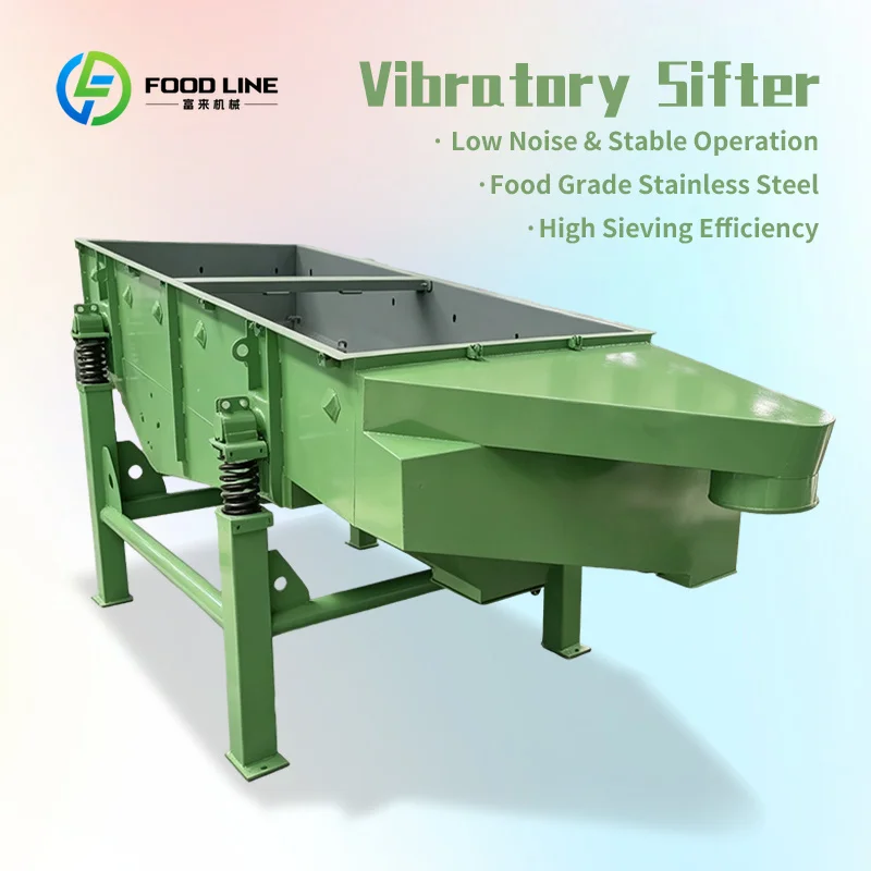 Customized Industrial Linear Vibratory Sifter Multi Layer Vibrating Screen Low Noise for Grain Powder Granule Sieving Separation