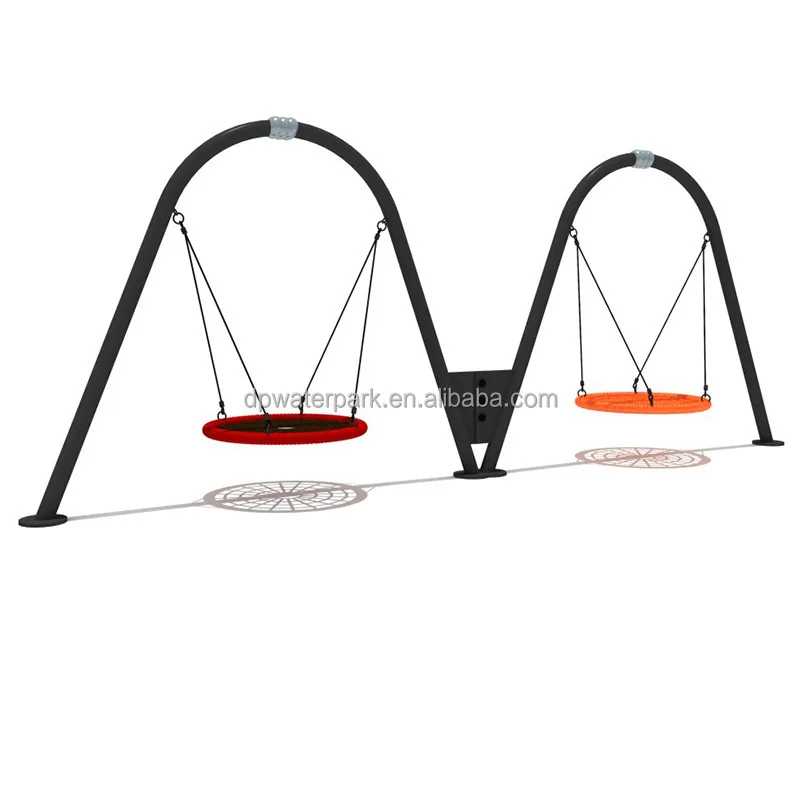 Outdoor Playground Rides Residential Backyard Garden Hanging Chair Children Park Single Woven Rope Disc Swing Set Funny 1 Set