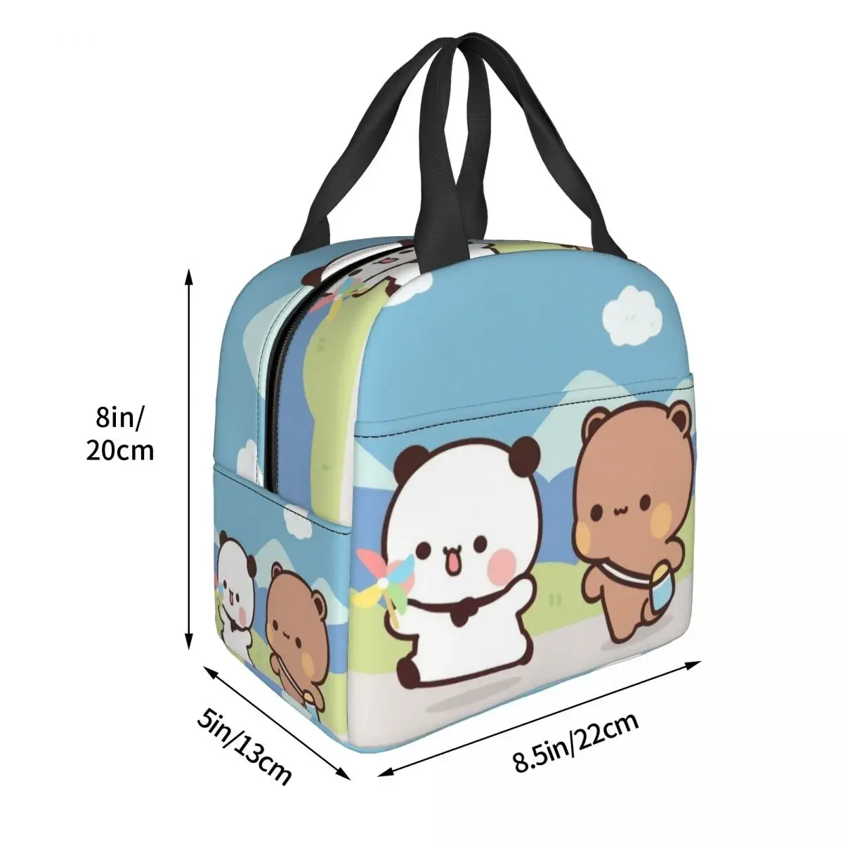 Dudu Bear And Bubu Panda Insulated Lunch Bag Cooler Bag Lunch Container Portable Tote Lunch Box Men Women Work Outdoor