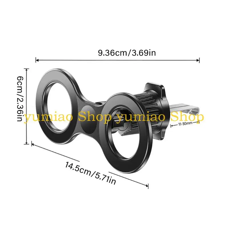 587B 360 Degree Rotating Double Car Phone Holder for Dashboard or Vent Mount Featuring Strong Hold Drop Resistant Feature