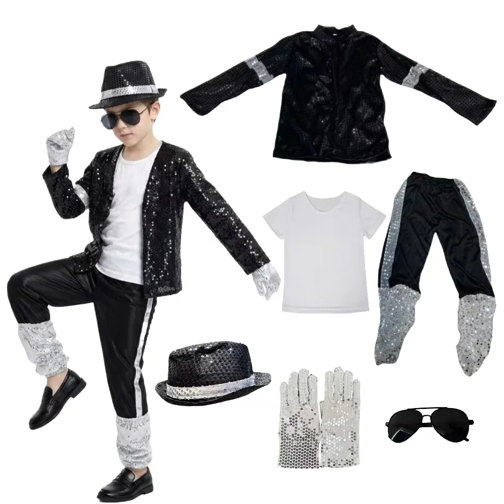 2026 80s 90s Hip Hop Michael Jackson Costume  Superstar Singer Outfit Halloween Carnival Stage Dance Cosplay Party Wear - view 3
