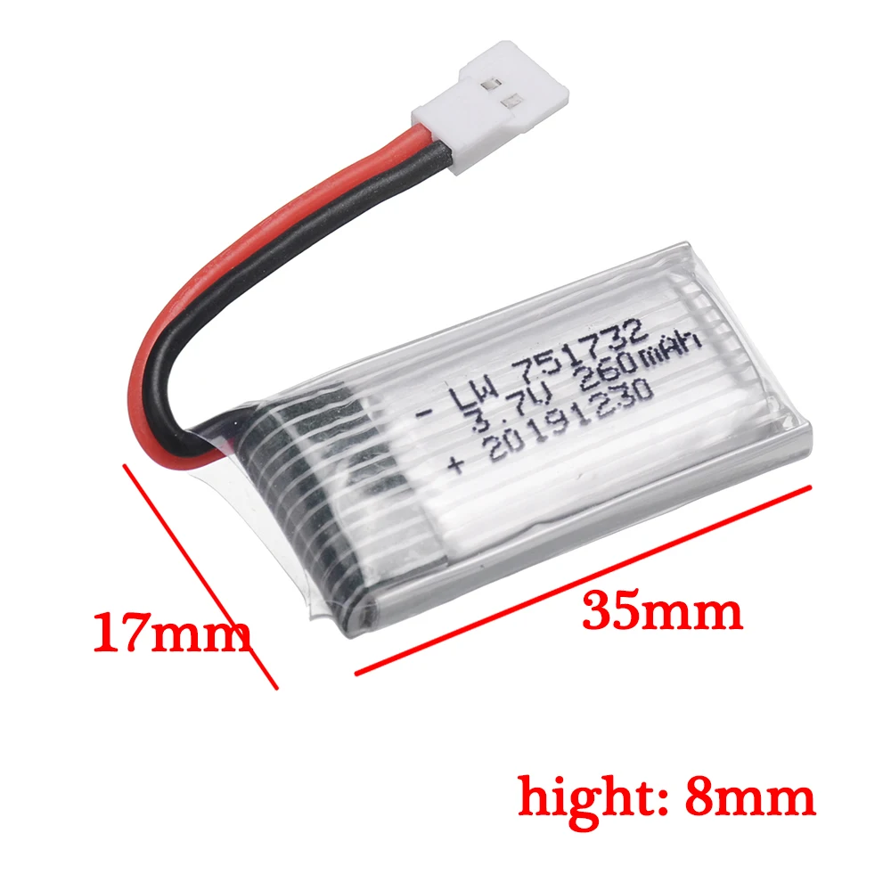 3.7V 150mAh 260mAh 300mAh 400mAh Lipo Battery for RC Plane FX620 FX820 F22 SU57 Mige530 Glider Remote Control Aircraft Battery