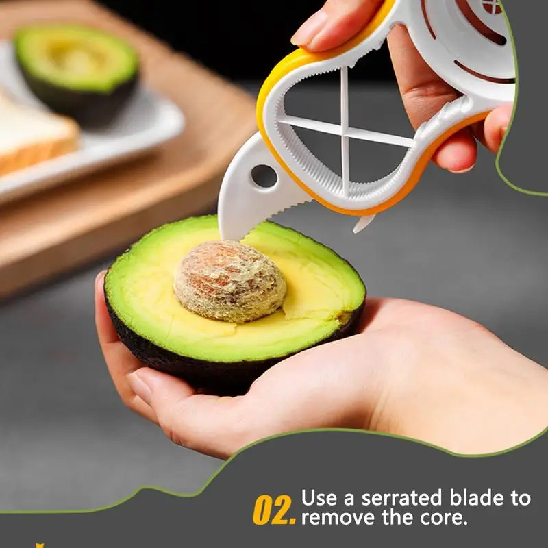 Avocado Cutter Tool Bottle Opening Yolk Separation Multi-Use Avocado Corer Fruits Corers For Avocado Mango Kiwi Peach Dragon