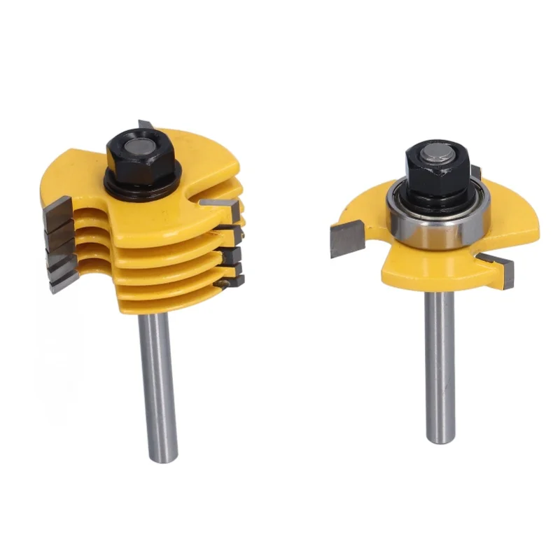 

2Pcs Slot Cutter Router Bit 1/4in Shank 3 Wing Adjustable 6 Different Cutting Width 1/2in Depth