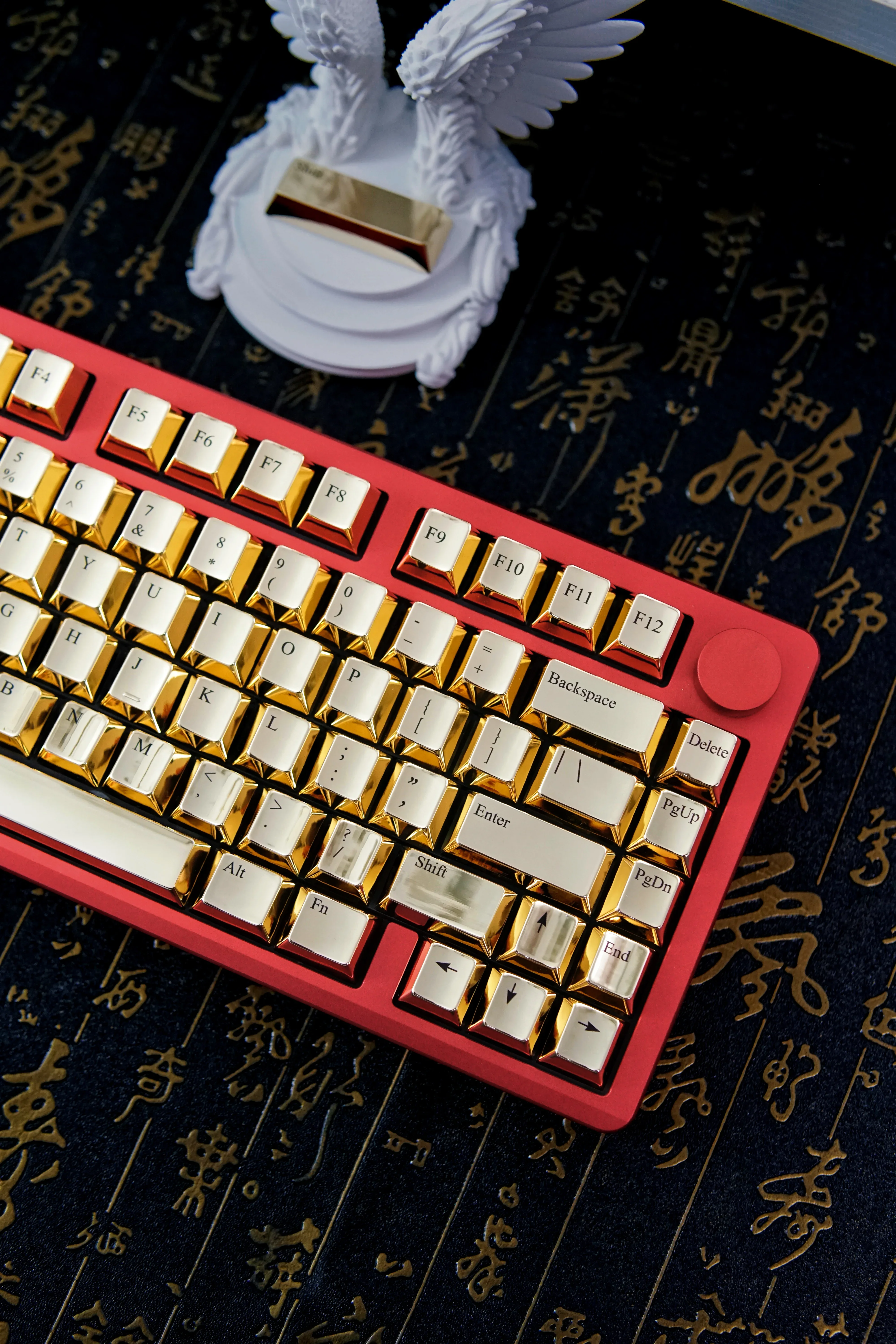 summer peripheral Mirror gold cherry height complete set of metal keycaps for 108/104/80%/75%/65%/60%