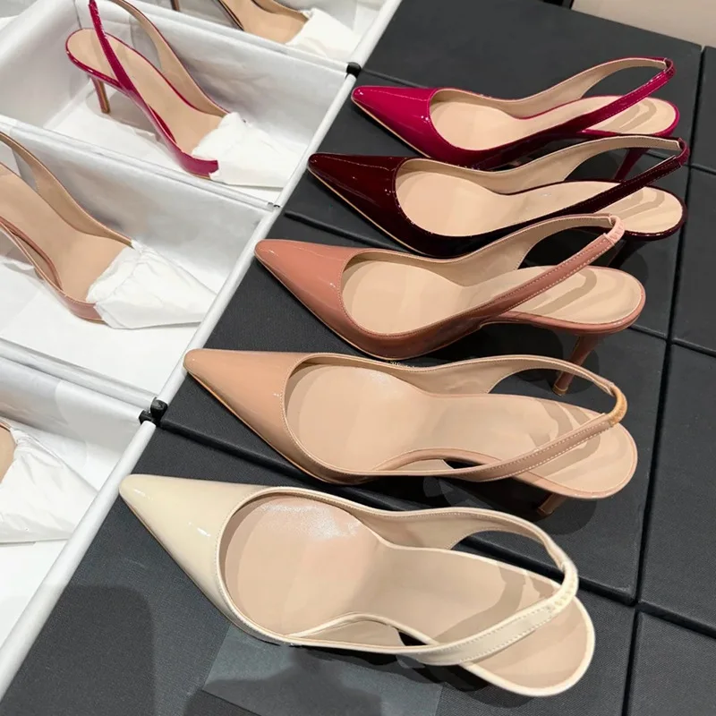 

Zhou Ziran's sexy high heels, women's French style exquisite pointed single shoes, not tiring for ladies, low heel toe sandals