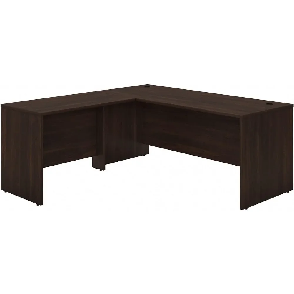 

Studio C 72" x 30" L Shaped Desk with 42" Return in Black Walnut - Modern Office Furniture