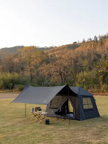 MOUNTAINHIKER Tenda da campeggio esterna per 2-5 persone Tenda da spiaggia impermeabile Tenda da pesca ad apertura rapida Parco da picnic Ombra anti-UV