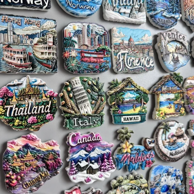 Fridge Magnets Hawiii Singapore San Francisco Danmark Holland Turkey Brazil Egypt Iceland Tourist Souvenir Gifts