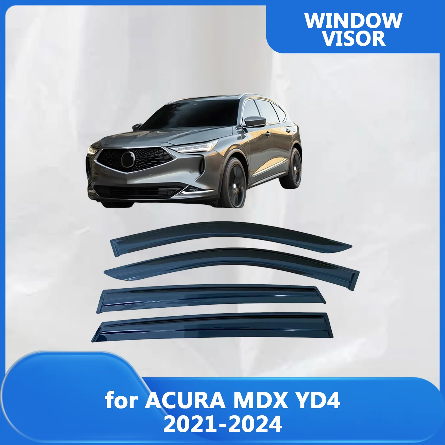 

Window Visor for ACURA MDX YD4 2021-2025 Rain Guard Side Vent Deflector Weathershield Outside-Mount Tape On