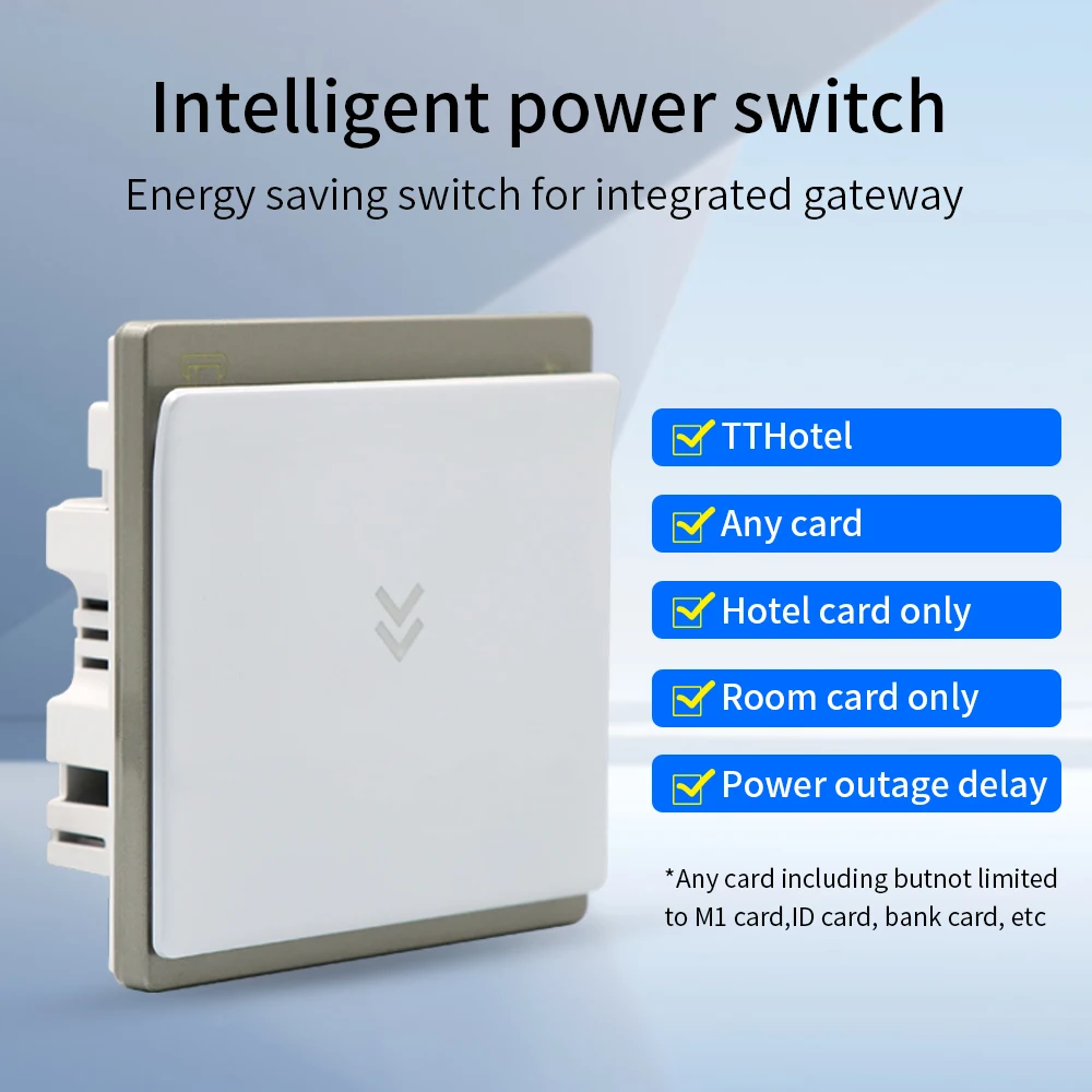ES3-Wifi TTLOCK TTHotel Power Saver Energy Switch 13.56Mhz S50 RFID Card App Control Wifi Gateway Function For Hotel Apartment