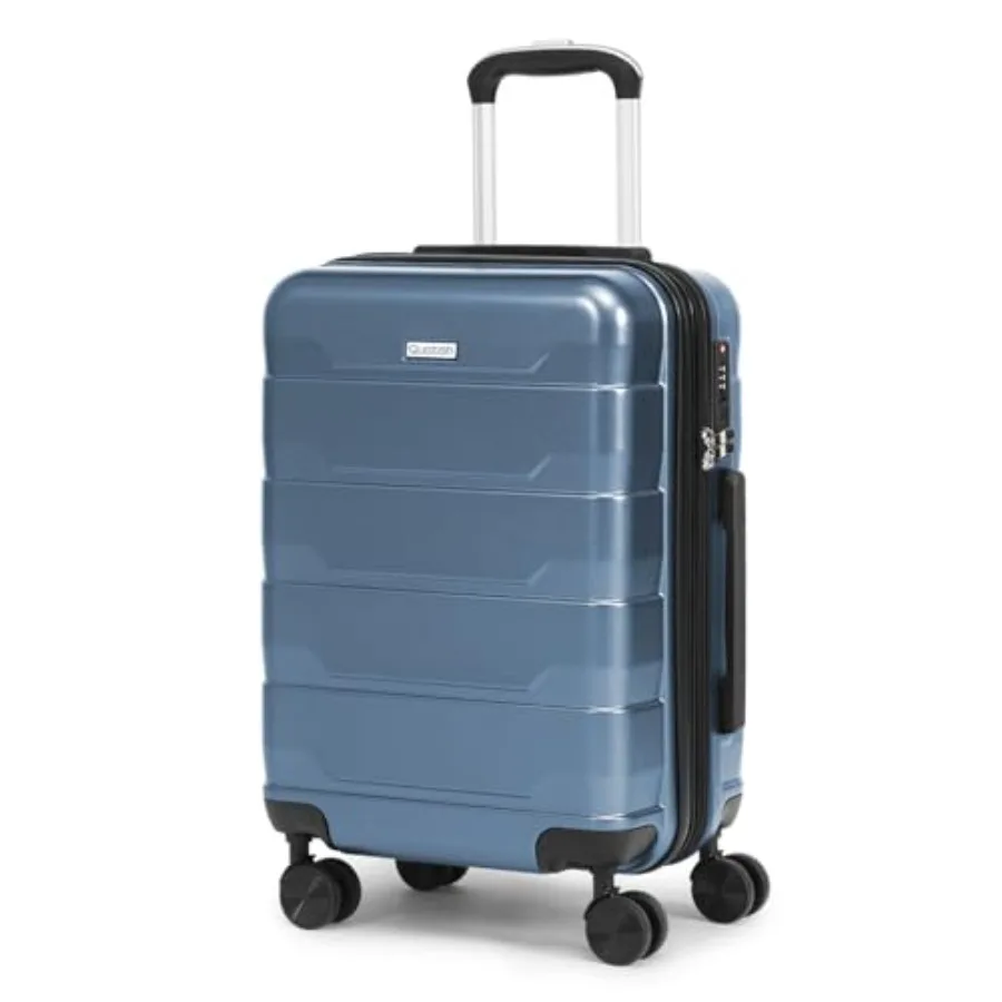 

26-дюймовый большой чемодан с жестким корпусом и колесами-спиннерами, расширяемый, прочный, для мужчин и женщин, цвет ледяной синий, с замком TSA, размер S