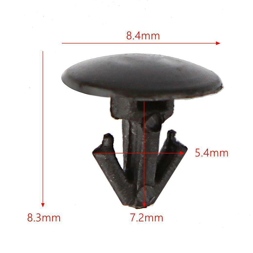 Plastic Screw Trim Clips 10pcs 9.2mm ABS Plastic Automotives Clips Black Fasteners For Nissan Qashqai Robust Clips