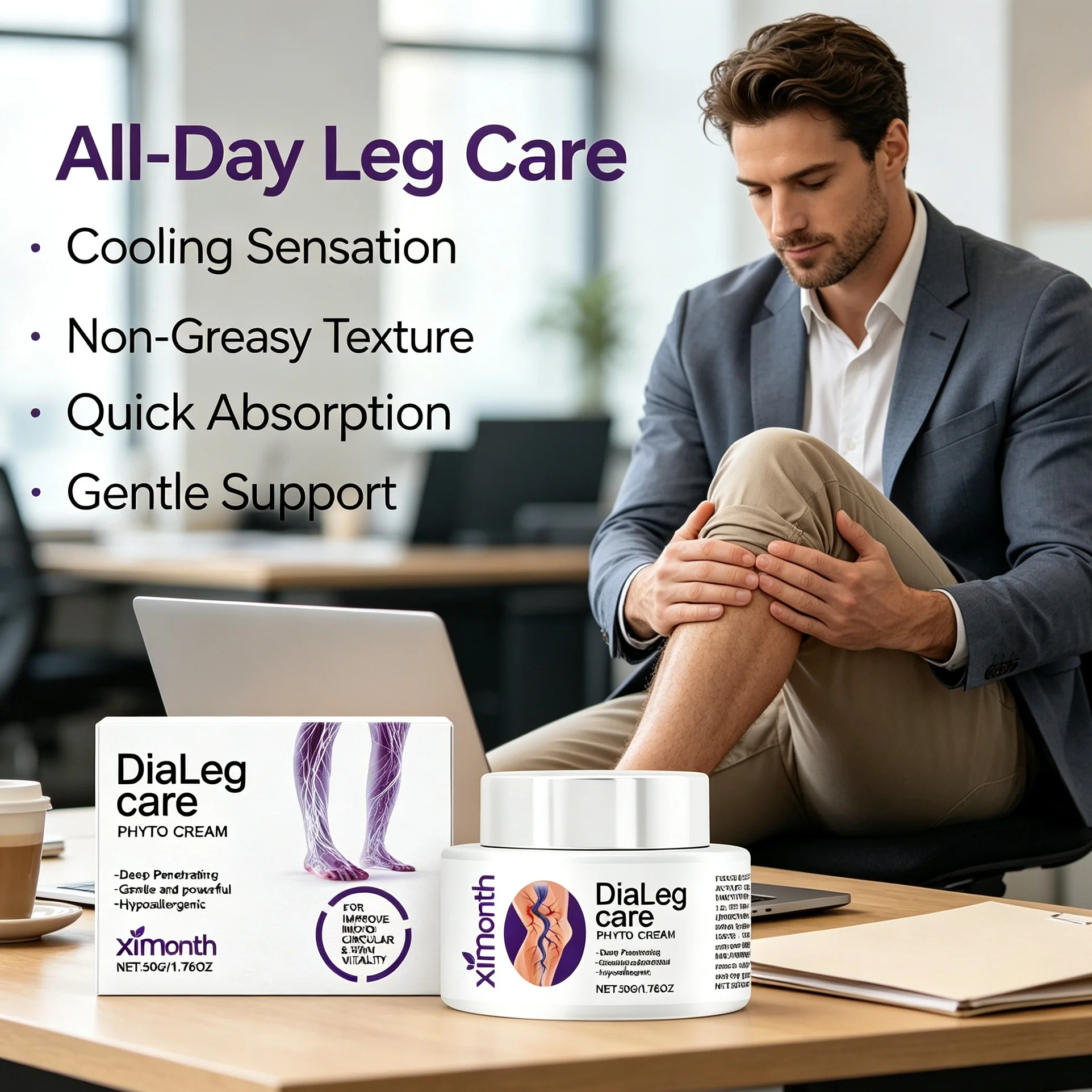 Instant Leg Relief Cream Relieve Heavy Tired Legs Calf Soreness Swelling Natural Herbal Massage Care Ointment