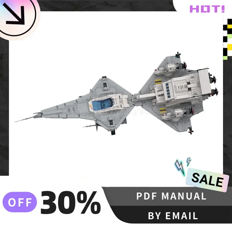 [3129PCS] Dostosowane MOC Starfleet Voyager Kreatywny zestaw klocków STEM Zabawki edukacyjne DIY Zestaw modeli konstrukcyjnych Urodziny