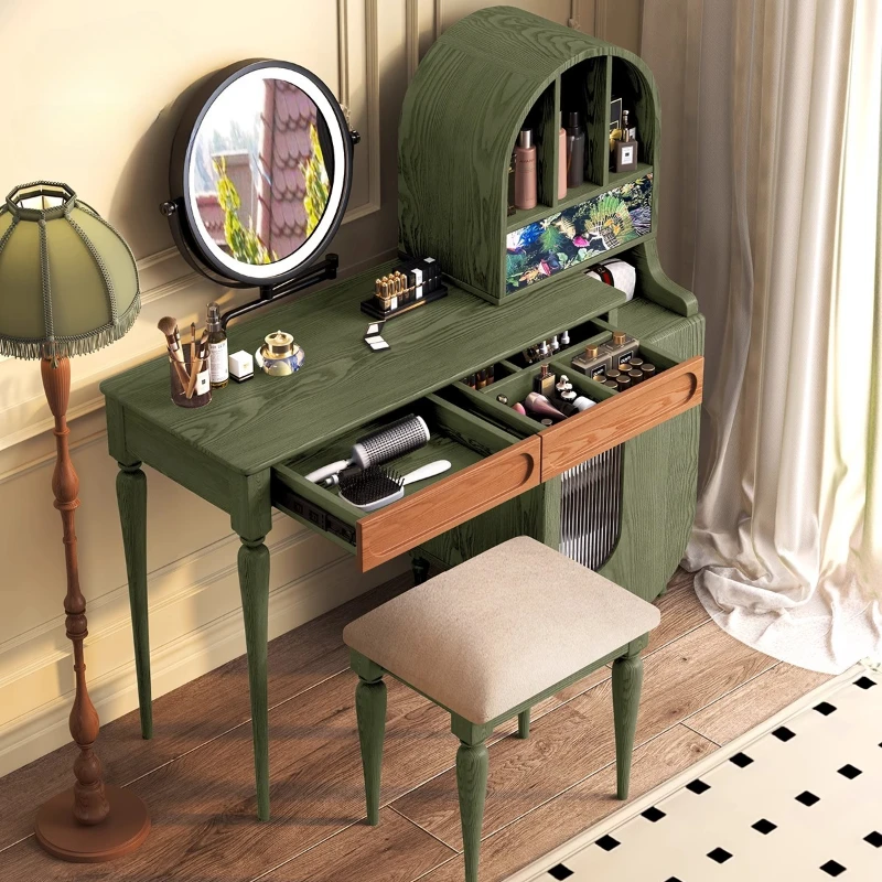 Nordic Luxury Vanity Table Simple Modern Bedroom Makeup Vanity Table Classic Storage Coiffeuse De Chambre Home Furniture