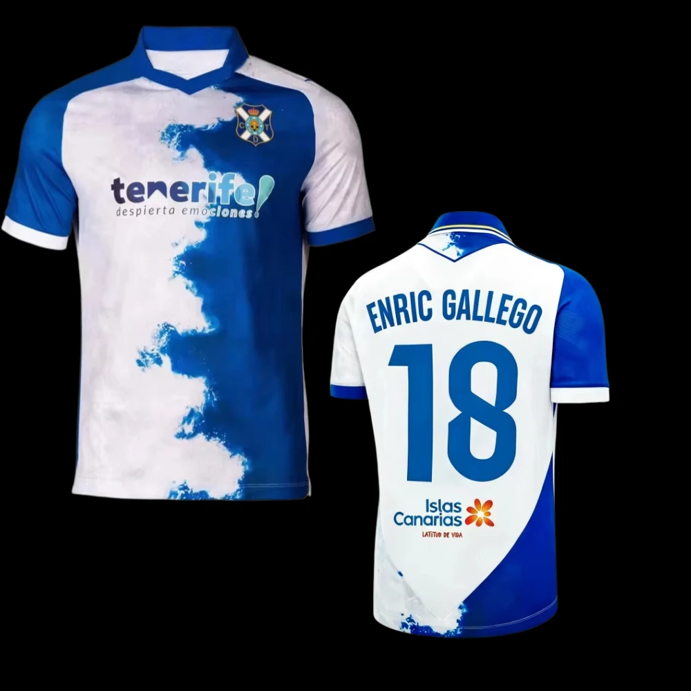 Teneriffa Fußballtrikot 26-27 Enric Gallego Sporttrikot 18 Trikot 2026 Sommer Herren Sporttrikot Atmungsaktiv Schnelltrocknend Y2K-Stil – Detail 10