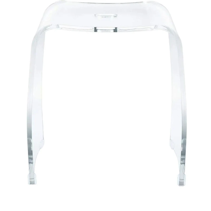 مقعد حمام شفاف من الأكريليك خفيف فاخر لغرفة النوم الفاخرة على الإنترنت كرسي أكريليك للمشاهير باب تغيير الأحذية