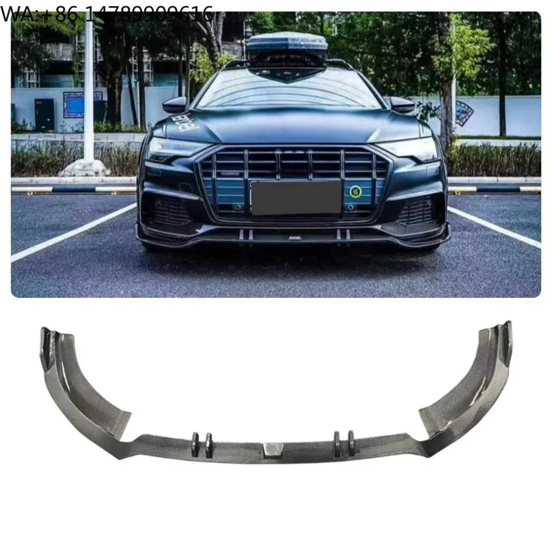 

YOMDO A6 S6 C8 KB Style Real Carbon Fiber Front Lip Front Bumper Lip for A6 S6 C8