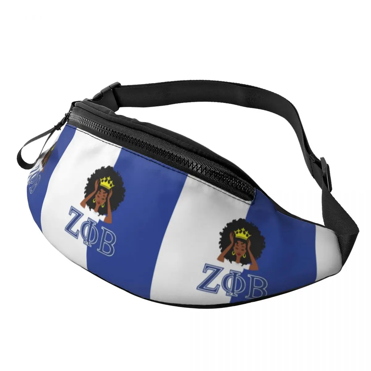 

Zeta Phi Beta Sorority Fanny Pack Women Men Cool ZOB Greek Letter 1920 Crossbody Waist Bag for Running Phone Money Pouch