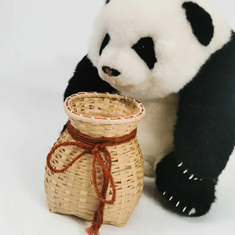 Puppy Backbasket, Bamboo Weaving Fish Basket, Swaying Model, Small Props, Handwoven