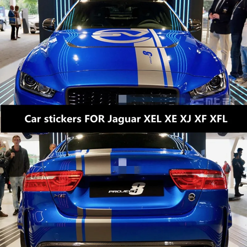 

New custom car decals FOR Jaguar XEL XE XJ XF XFL Body Hood Professional Fashion Sports Vinyl Car Decals