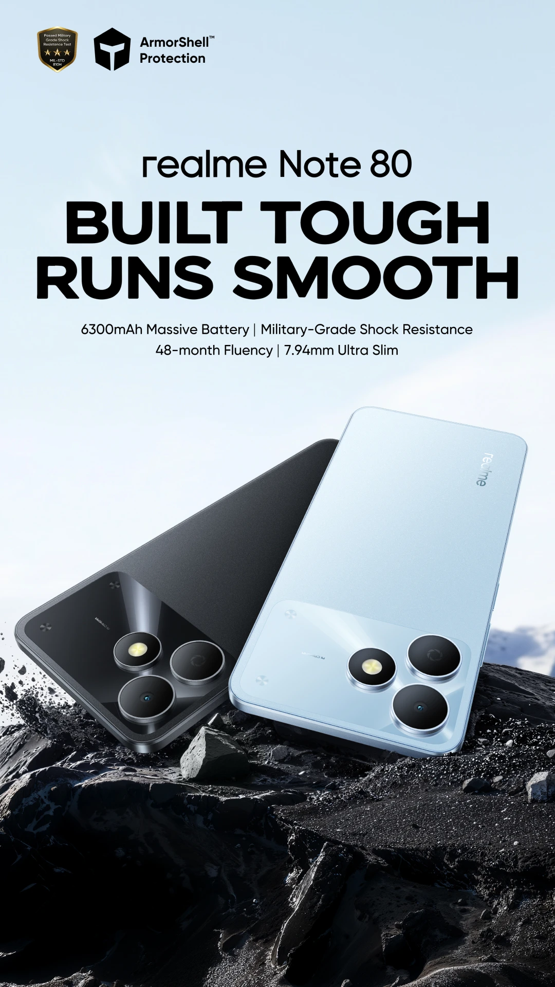 [In Stock] realme Note 80 Smartphone 6300mAh Battery 15W Charge 6.74" 90Hz Display 7.94mm Ultra Slim Powerful Octa-core Chipset