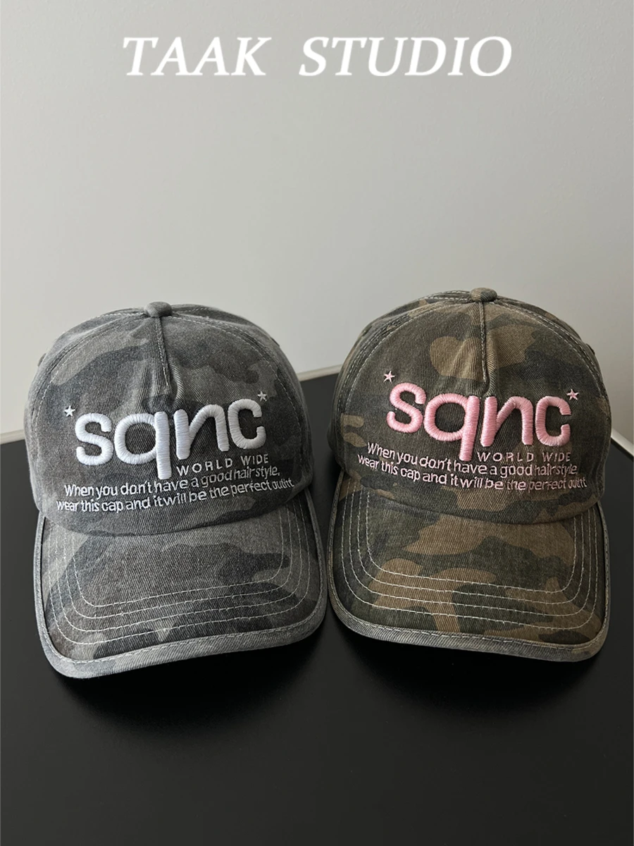 

New American retro baseball cap for women in spring and summer, little peaked cap for men
