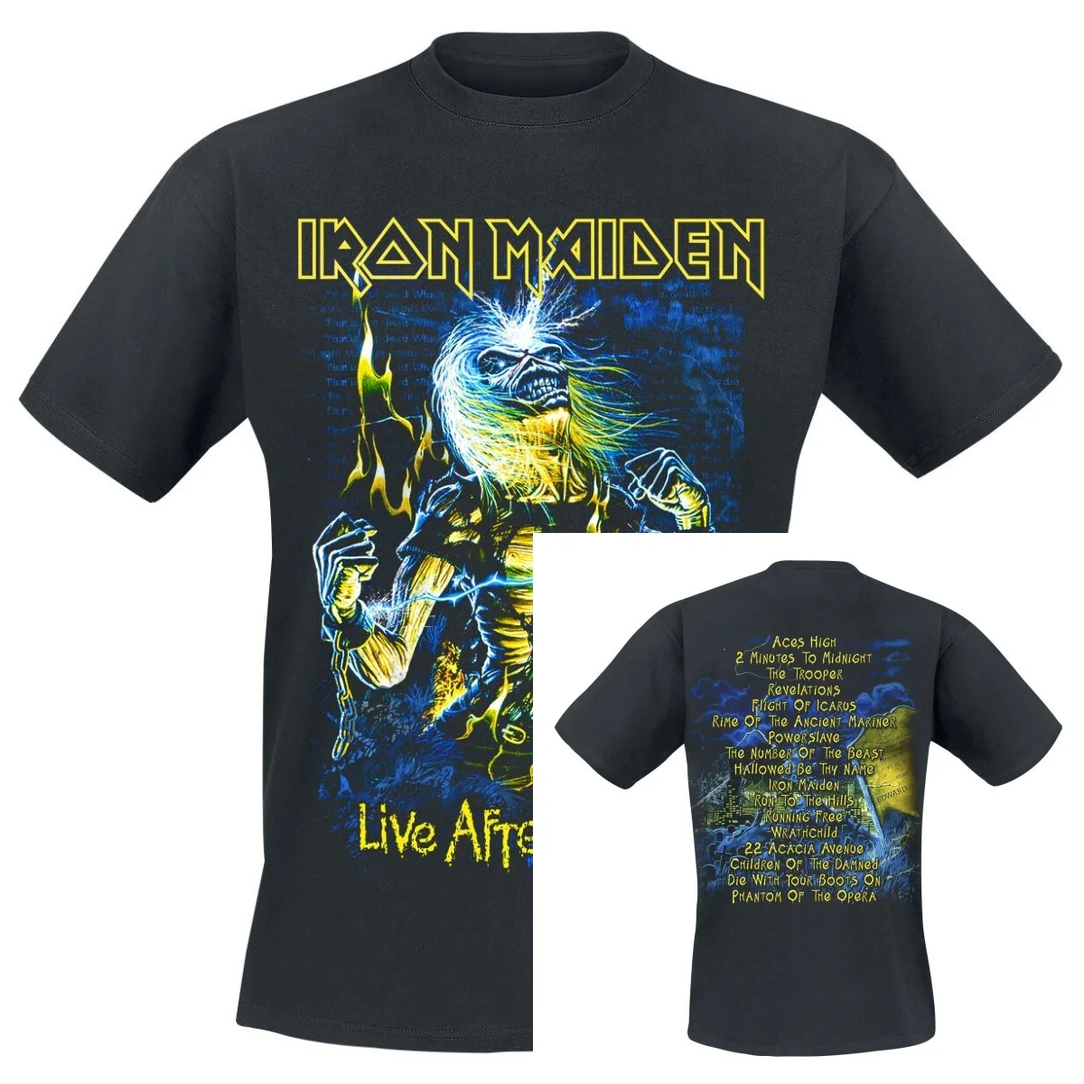 Live After Death _ تي شيرت Iron Maiden فاخر عالي الجودة لكل من الرجال والنساء قميص Y2k 2026 صيفي #2