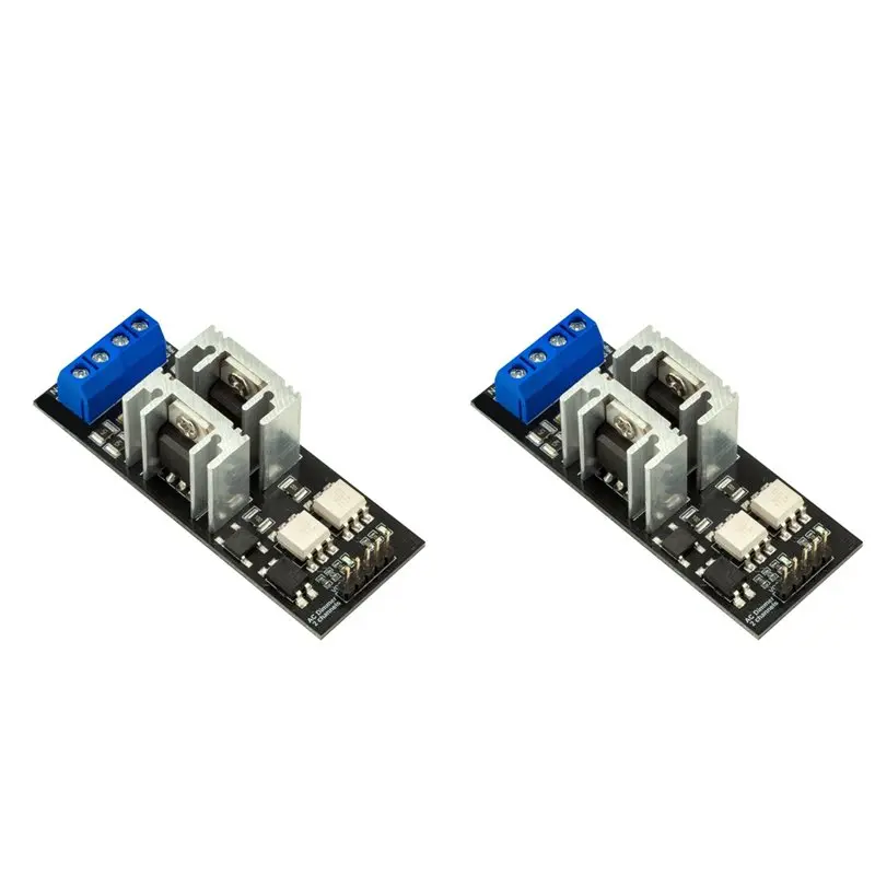 Y43A-2X AC Light Dimmer Module 2 Channel 3.3V/5V Logic AC 50/60H 220V/110V Light Dimmer Module For Lamps Elements Fans Pumps