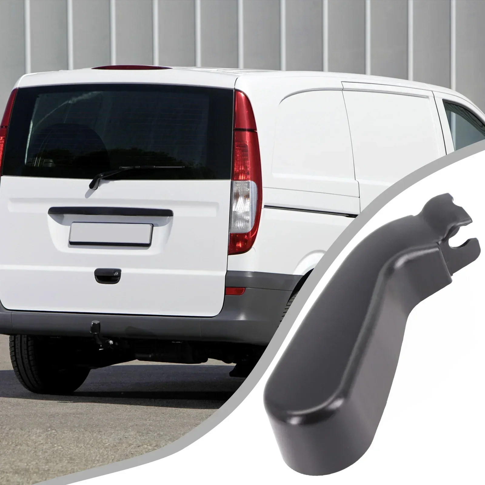 

1PCS Rear Windshield Wiper Cover Cap For Vito W639 For Viano A0008211833 Black Easy Installation Replacement
