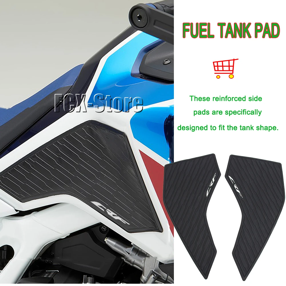 Motorcycle Non-Slip Side Fuel Tank Stickers Waterproof Pad Rubber Sticker 2021 For Honda CRF1100L Africa Twin Adventure Sport