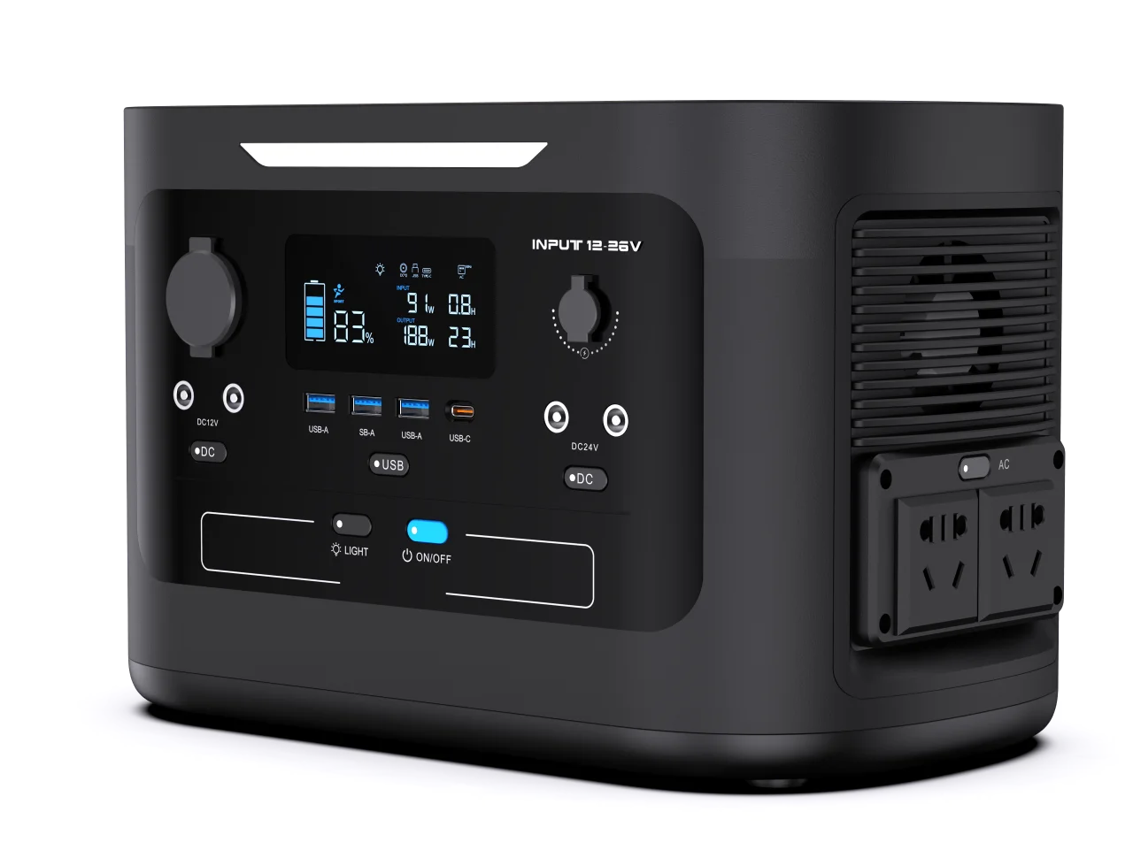 For Outdoor or Home 1000W Solar Power Bank AC 110V 220v Lithium Ups Solar backup Power Supply Power Station