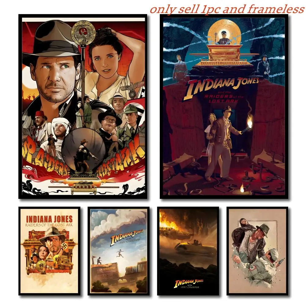 Movies Indiana Jones-A Poster Gift with prints Home bedroom living room decoration promotion and display