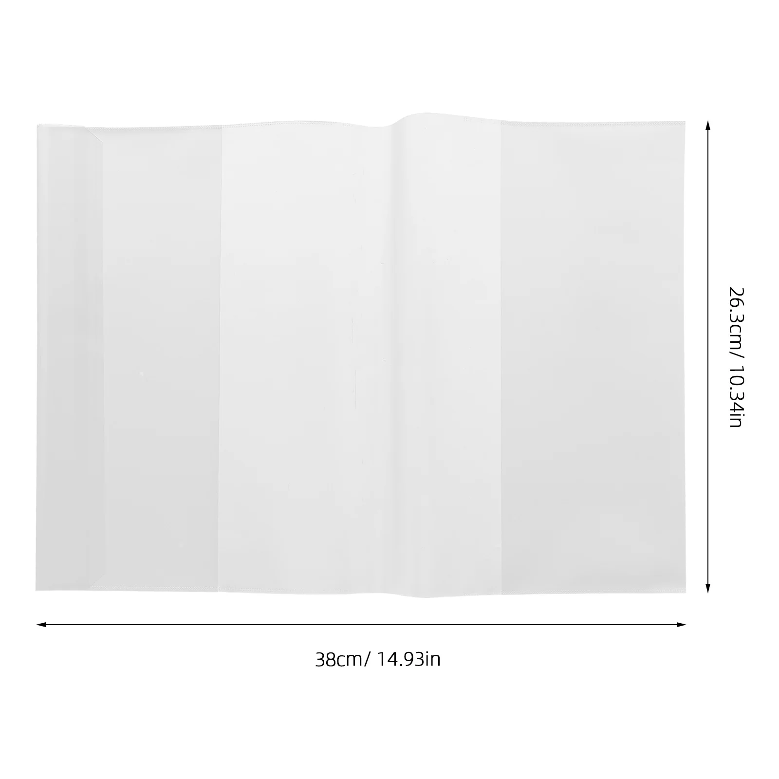 20Pcs Transparent Book Cover Protector Clear for Hardcover Books Textbook Protection School Library Reusable Book Sleeve