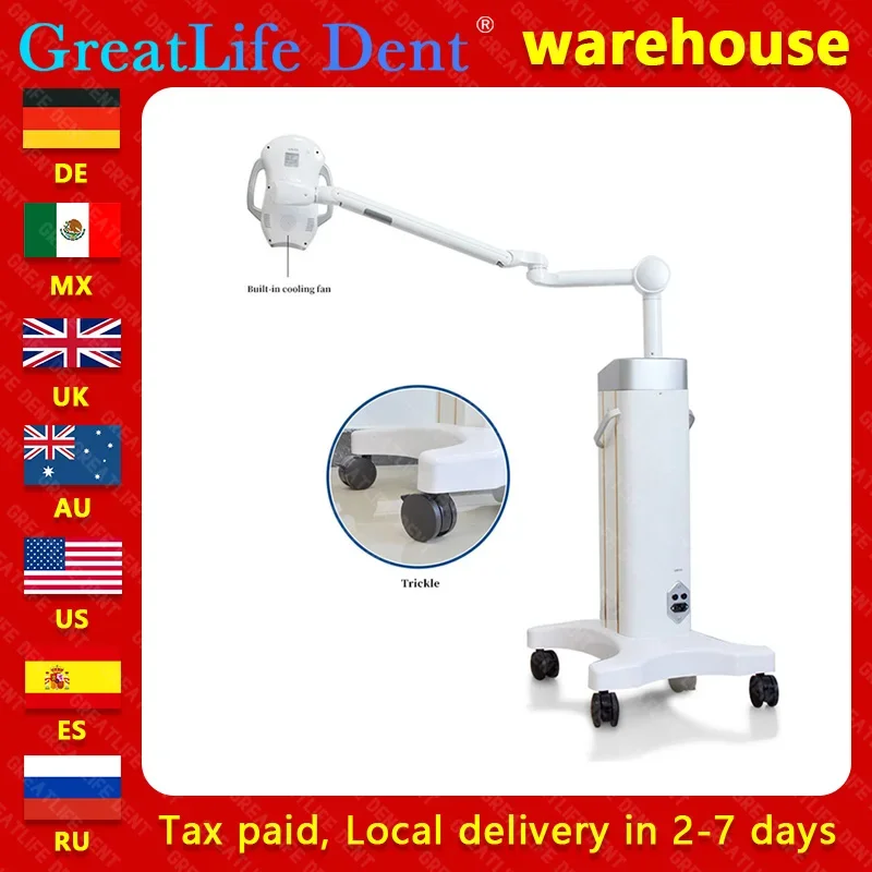 GreatLife Dent 60W blanqueamiento Dental para salón máquina de lejía Dental Led azul con 12 Uds luz azul fría y función de Control de Sensor