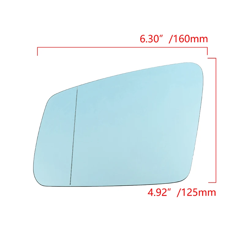 Heated Car Rear View Mirror Glass Blue Replacement for Mercedes-Benz E-Klasse A207 Cabrio 2010 2011 2012 2013 2014 2015 2016