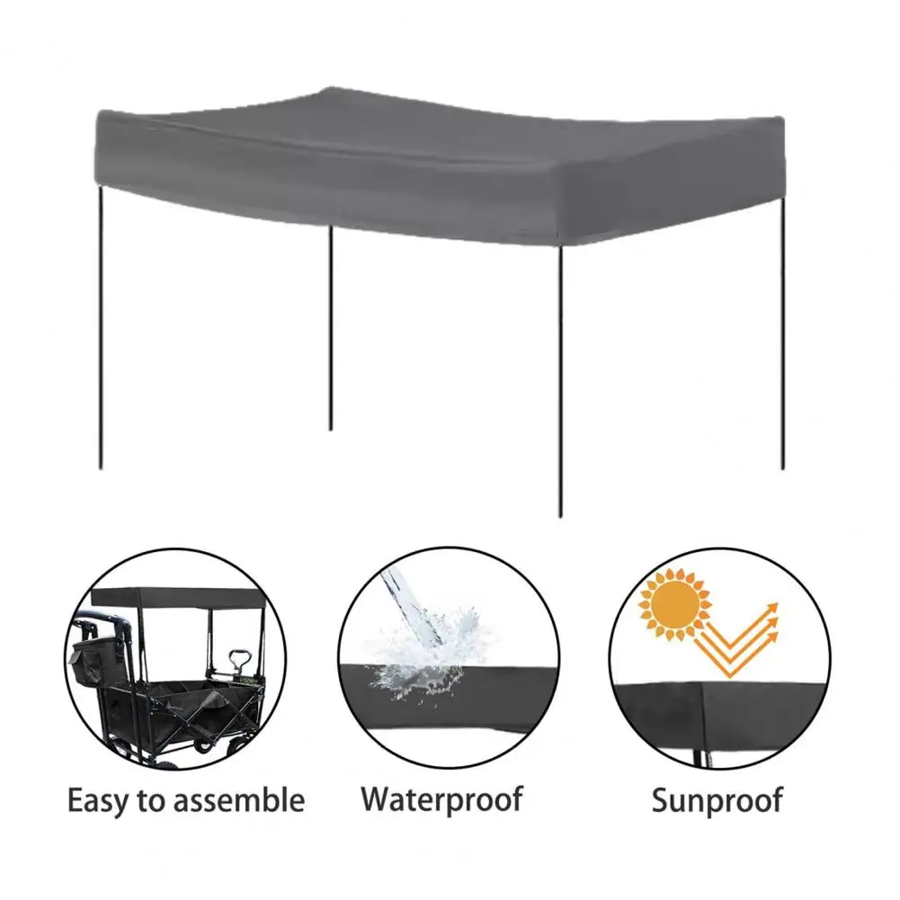 Barbecue Truck Cover Wagon Canopy Cover Universal Rainproof Sunproof Protection Outdoor Wagon Accessory with Simple Installation