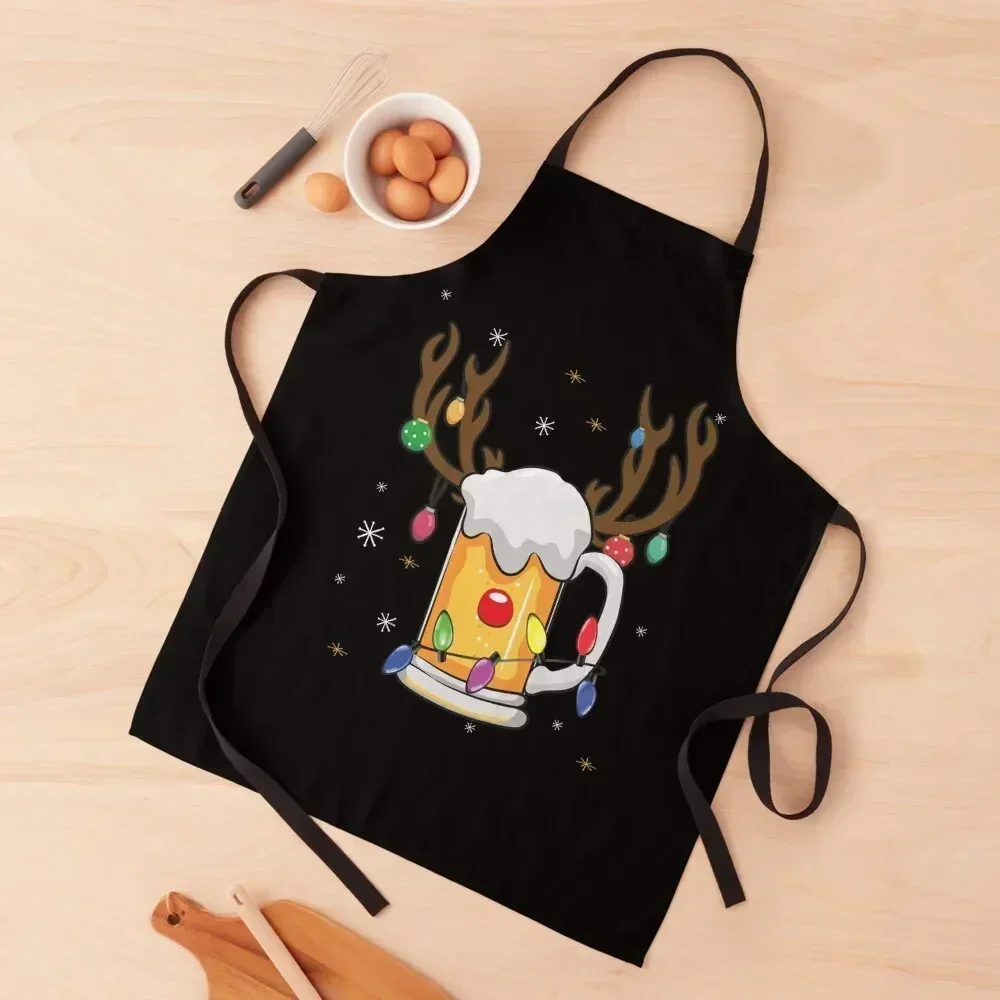 

Beer Christmas Socks Apron Kitchen Women custom women's kitchen Men kitchen Kawaii Accessories Apron