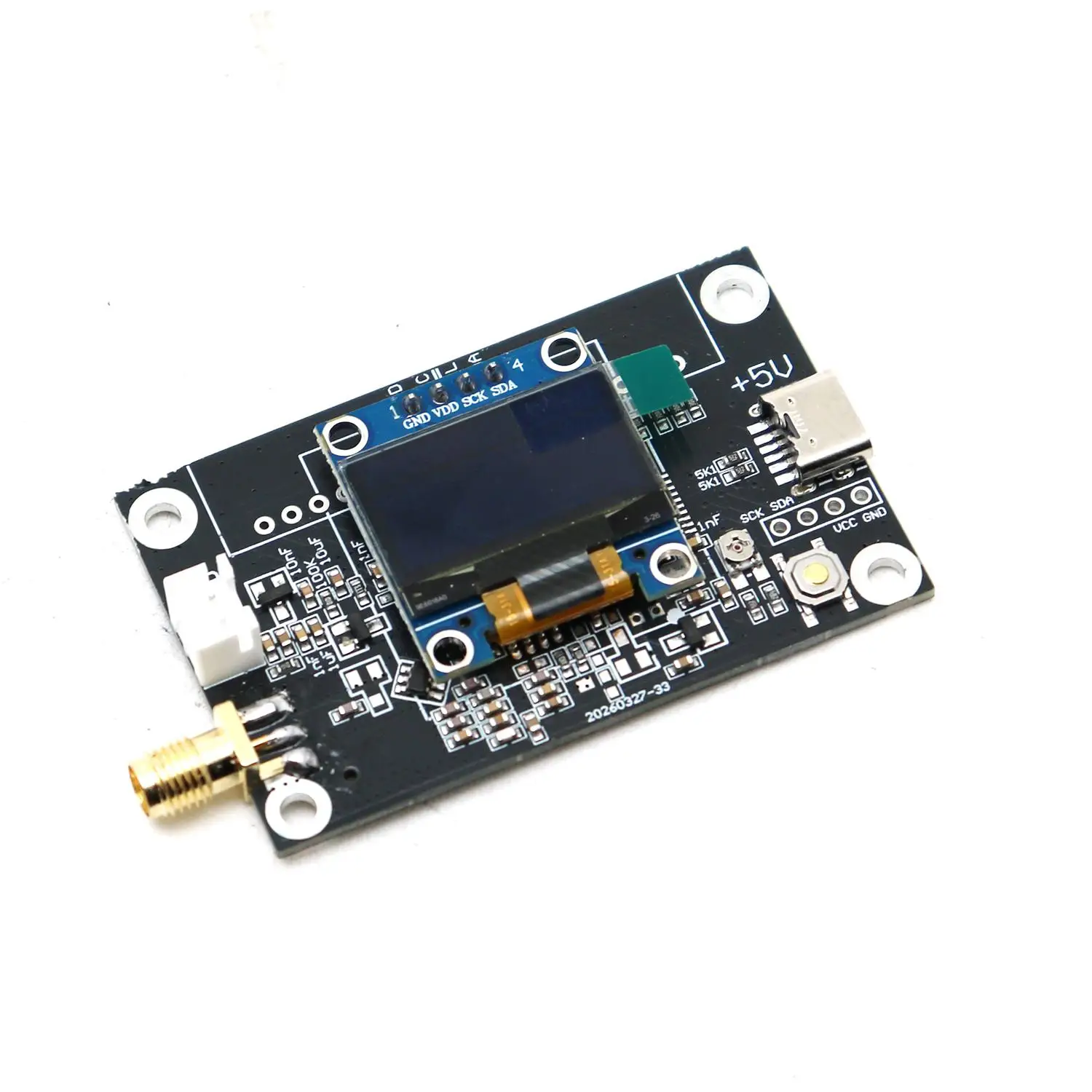 2CH 1K-200M-6000M Digital Frequency Meter 6G RF Frequency Counter Measurement Ham Radio 433M 868M 1.5G 2.4G 5G 5.8GHz SMA Tester image 3