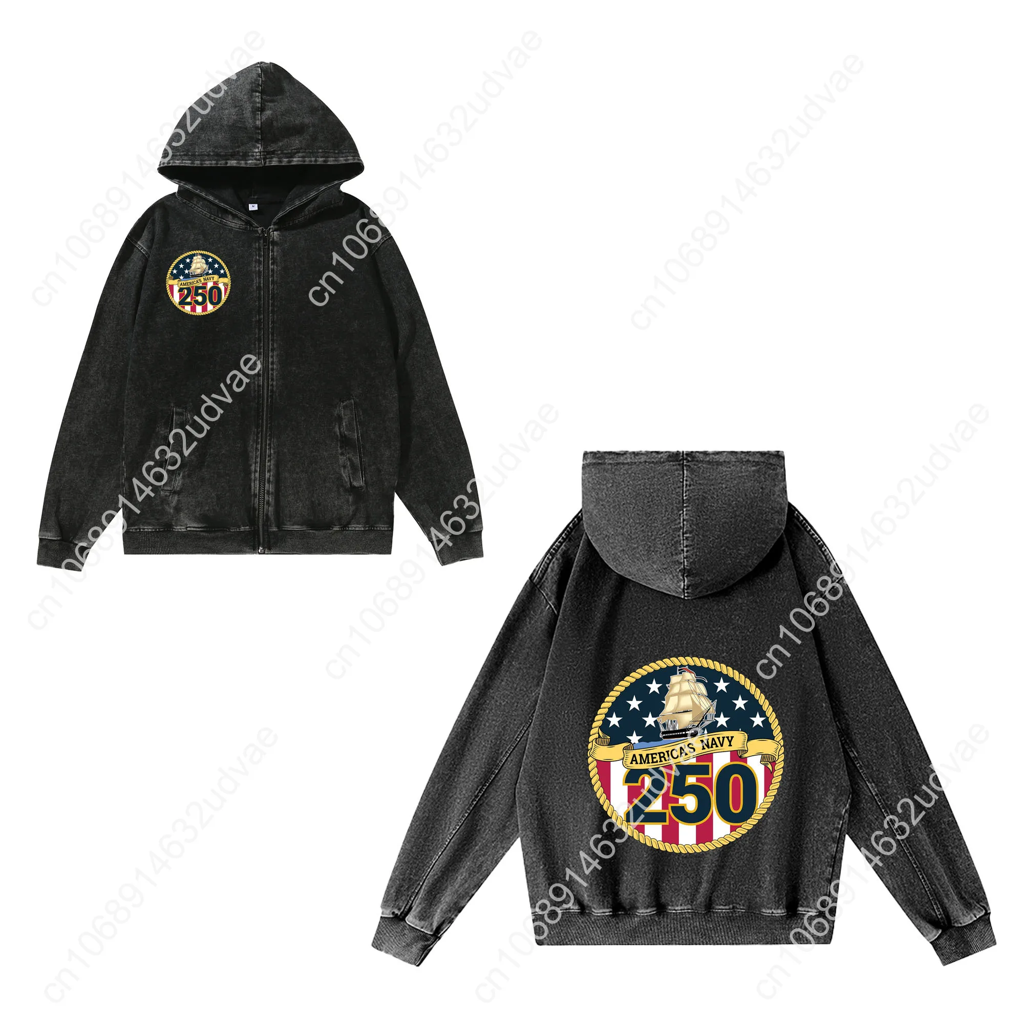 الذكرى 250th الولايات المتحدة سستة البلوز رجل امرأة مراهق ريترو هوديس البلوز عرق قميص كامل البريدي سترة قمم #4