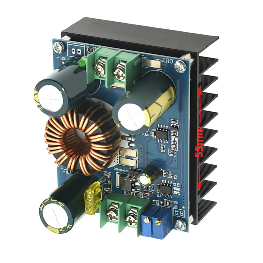 1Pc 600W DC-DC Boost Converter Module 12-60V To 12-80V Adjustable Voltage Regulator For Solar Panel Battery LED Power Supply